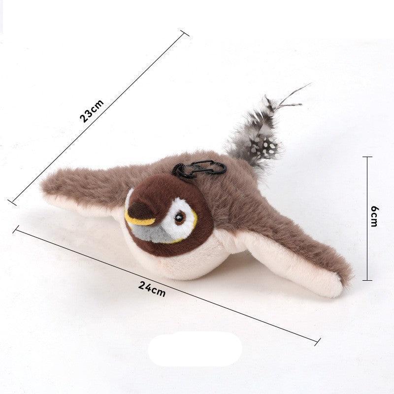 Elektrisches Katzenspielzeug Vogel mit Flatternden Flügeln – Interaktives Spielzeug für Katzen