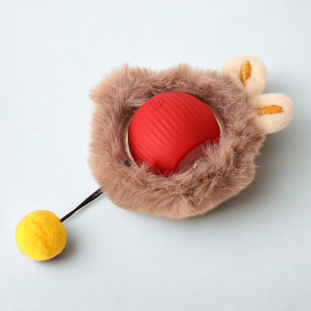 Elektrischer Katzenball mit Schwanz – Interaktives Smart-Spielzeug für Katzen